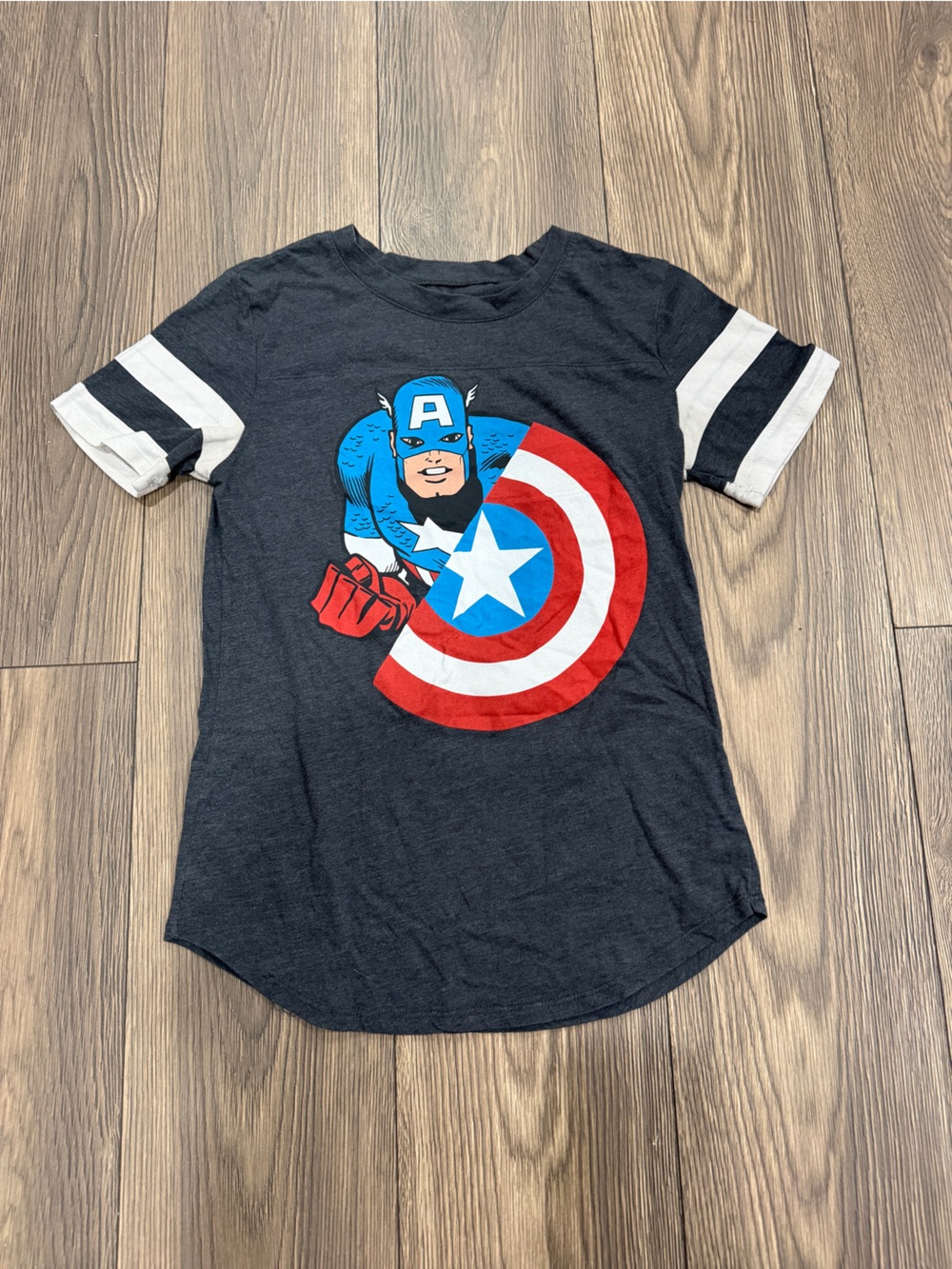 Marvel Captain America Graphic Tee - Black, Red, White, Blue